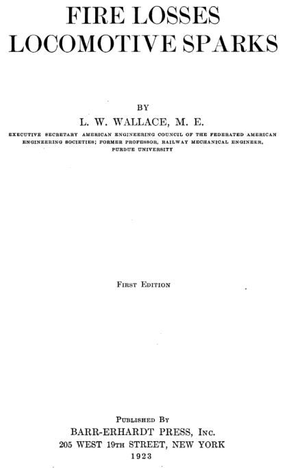 Fire Losses, Locomotive Sparks by L,W,Wallace - Title Page.JPG