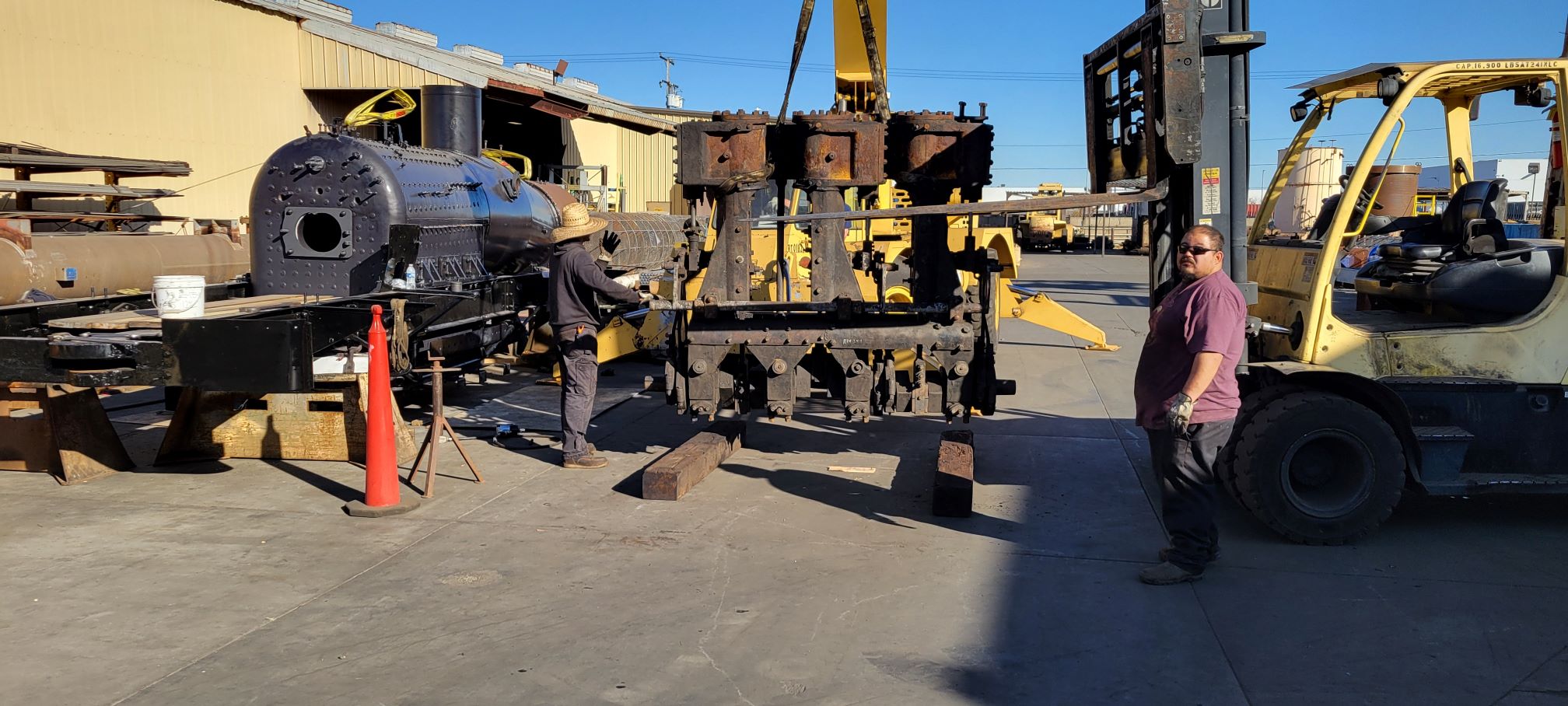 Rig Pin Engine Roaring Camp Locomotive #7's New Boiler - Episode 10.1